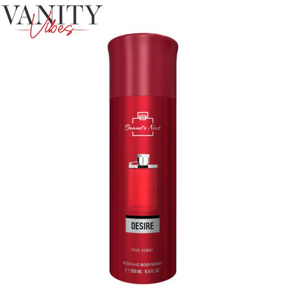 Brand’s Next Desire Pour Homme Perfume Body Spray 200ml Long-Lasting Masculine Fragrance