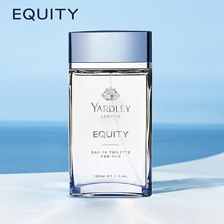 Equity by Yardley Eau de Toilette for Men 100ml - Fresh Marine Citrus Woody Fragrance Perfume with Long Lasting Masculine Sce