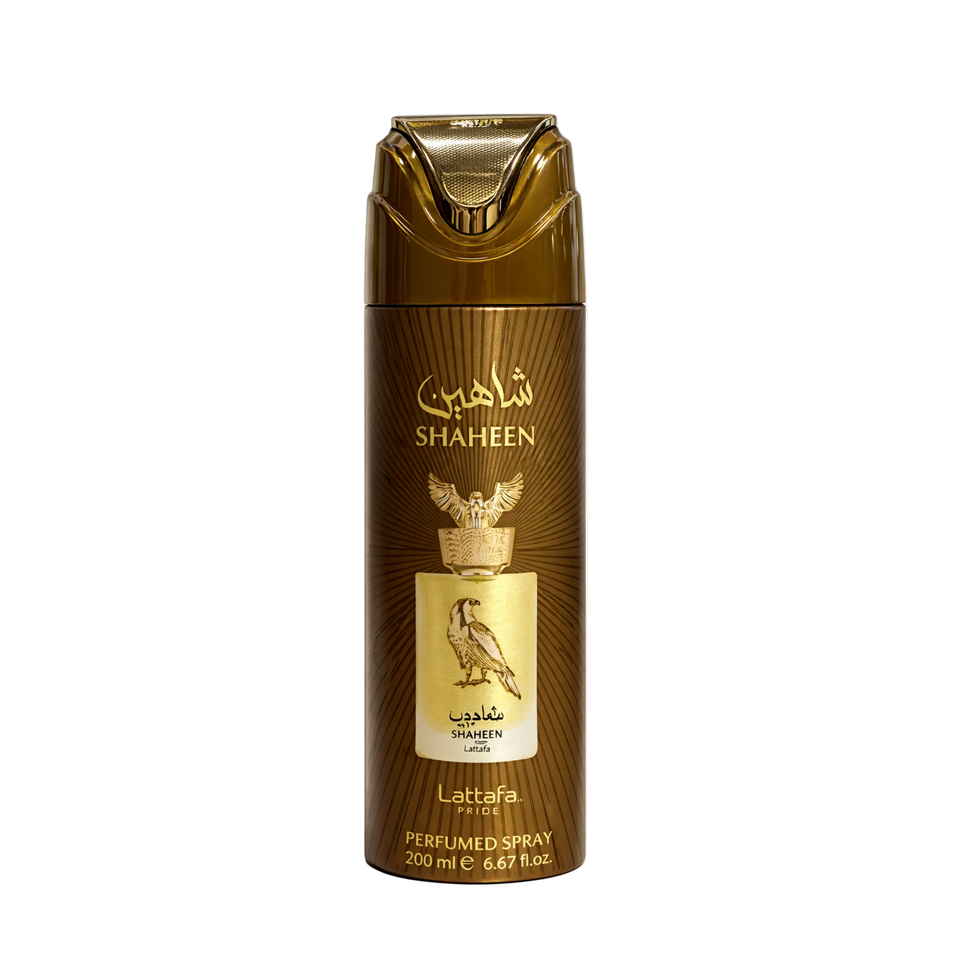 Lattafa Pride Shaheen Perfumed Spray 200ml – Long Lasting Luxury Fresh Woody Aromatic Fragrance Body Spray for Men & Women