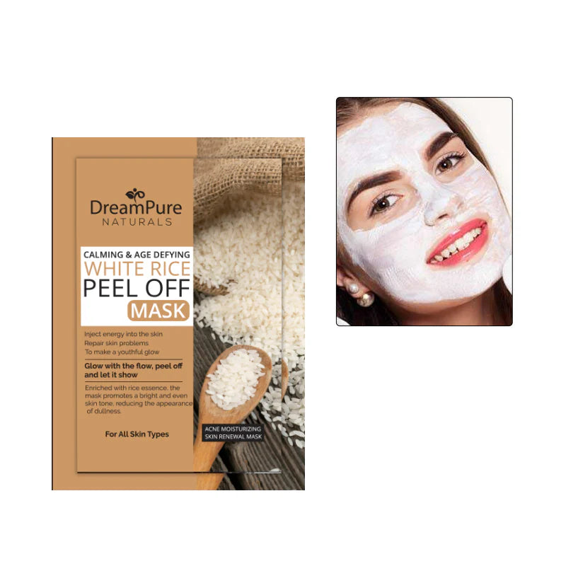 Dream Pure Naturals Calming & Age Defying White Rice Peel Off Mask (10 Sachet)