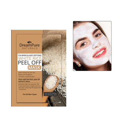 Dream Pure Naturals Calming & Age Defying White Rice Peel Off Mask (10 Sachet)