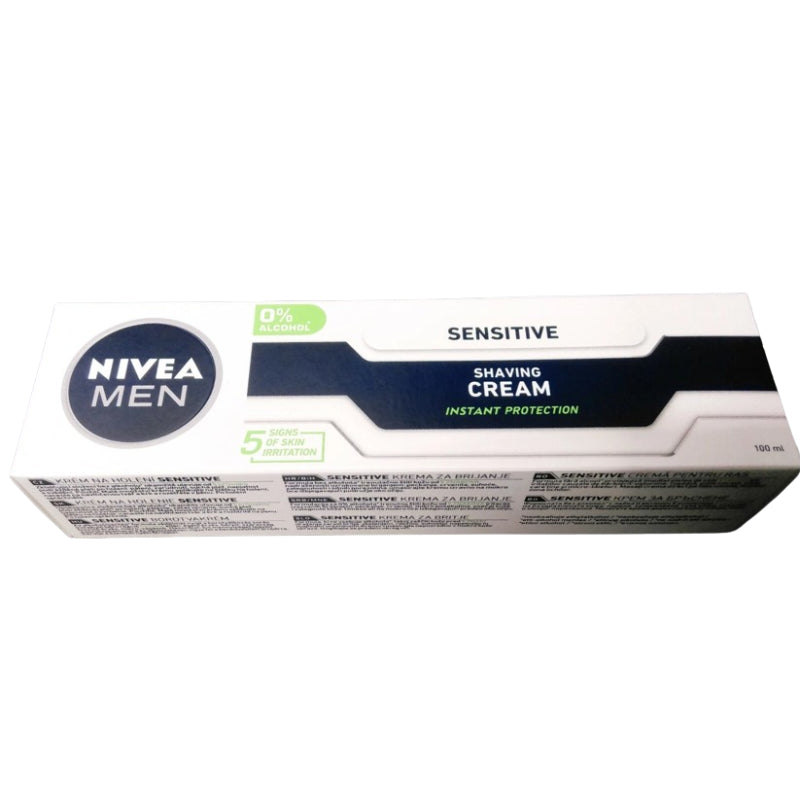 Nivea Men Sensitive Shaving Cream Instant Protection 100 ml Gentle Care & Smooth Shave for Sensitive Skin
