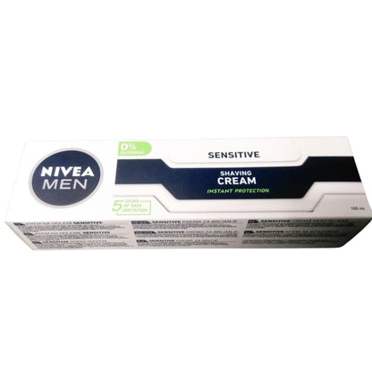 Nivea Men Sensitive Shaving Cream Instant Protection 100 ml Gentle Care & Smooth Shave for Sensitive Skin