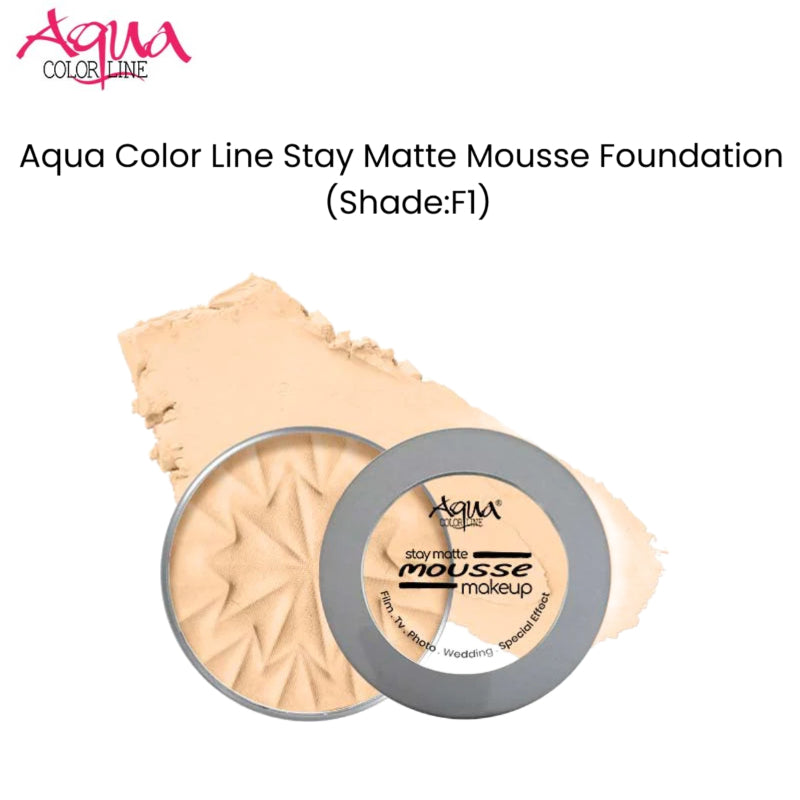 Aqua Color Line Stay Matte Mousse Foundation (Shade:F1)