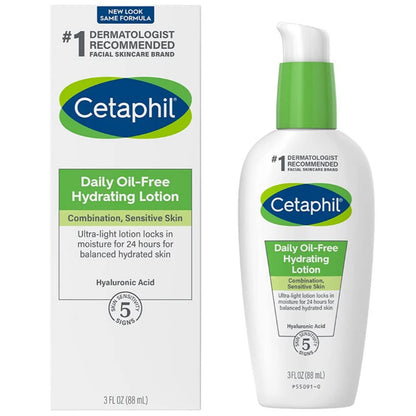 Cetaphil Face Moisturizer, Daily Oil-Free Hydrating Face Lotion with Hyaluronic Acid