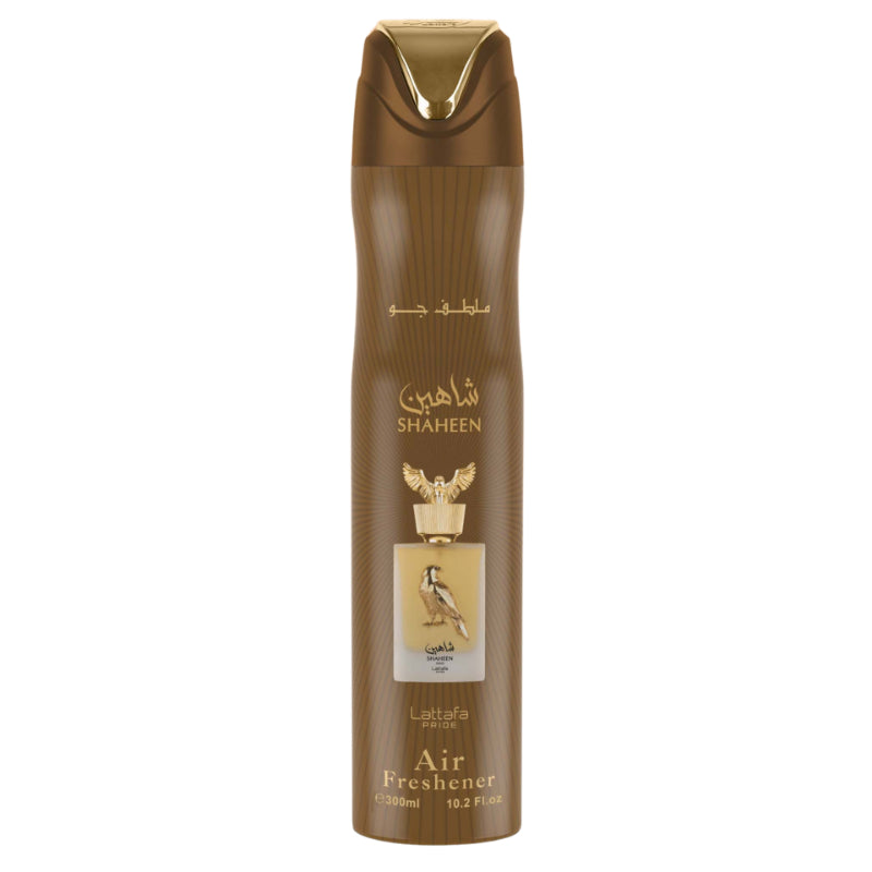 Lattafa Shaheen Air Freshener 300ml – Long Lasting Luxury Fresh Citrus Woody Room Spray for Home & Office