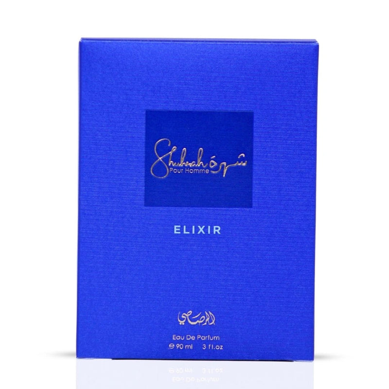 Rasasi Shuhrah Elixir Pour Homme Eau de Parfum for Men 90ml Long-Lasting Sophisticated Masculine Fragrance