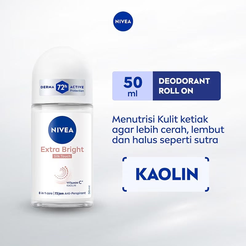 Nivea Extra Bright Silk Touch Anti Perspirant Roll On 50ml