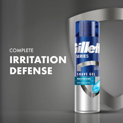 Gill_ette Series Shave Gel Moisturizing with Cocoa Butter for Men 200ml