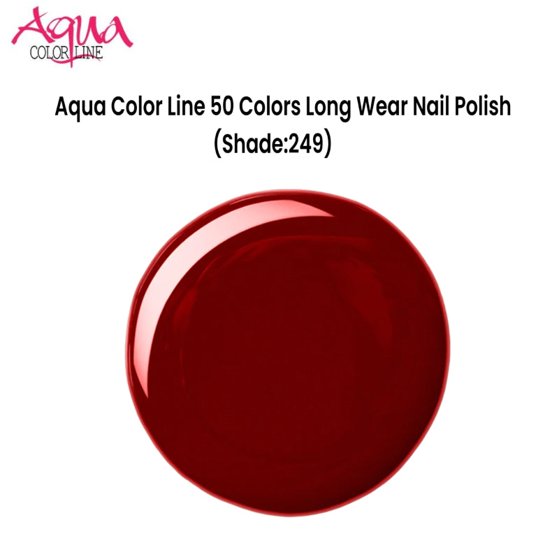 Aqua Color Line 50 Colors Long Wear Nail Polish (Shade:249)