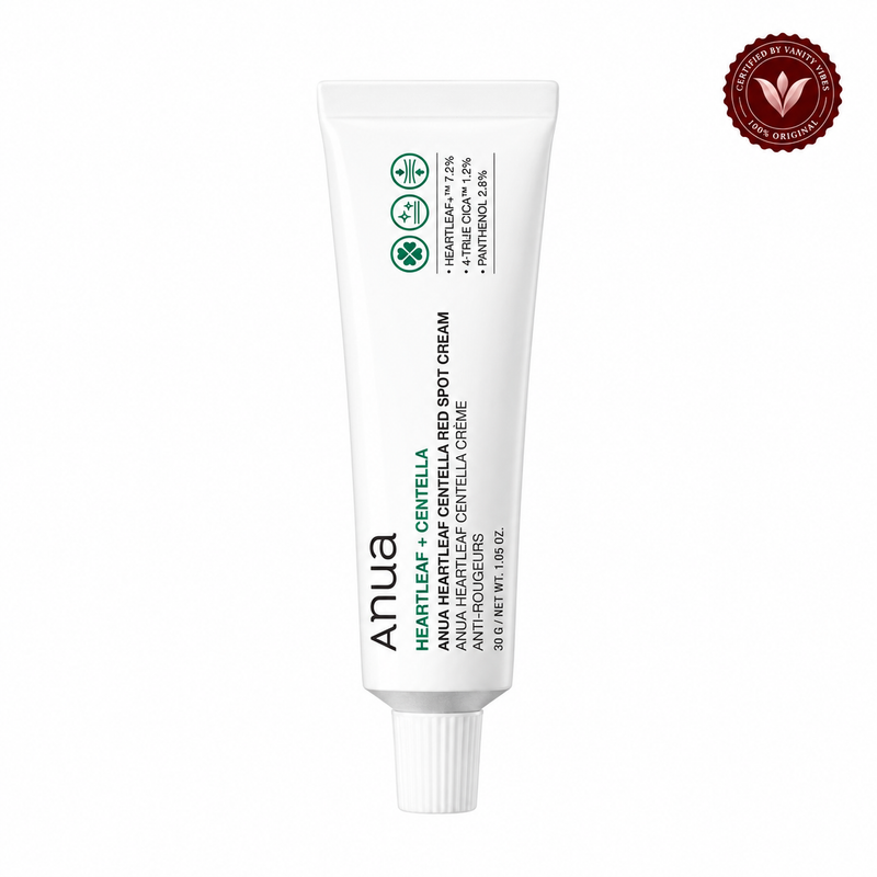 Anua Heartleaf + Centella Red Spot Cream 30 g Soothing & Redness Relief Cream (K Beauty) — Vanity Vibes sealed product photo