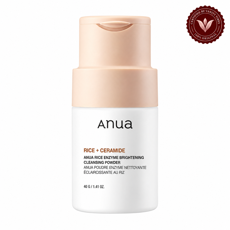 Anua Rice Ceramide Brightening Cleansing Powder 40 g Gentle Exfoliation & Skin Brightening (K Beauty) — Vanity Vibes sealed product photo