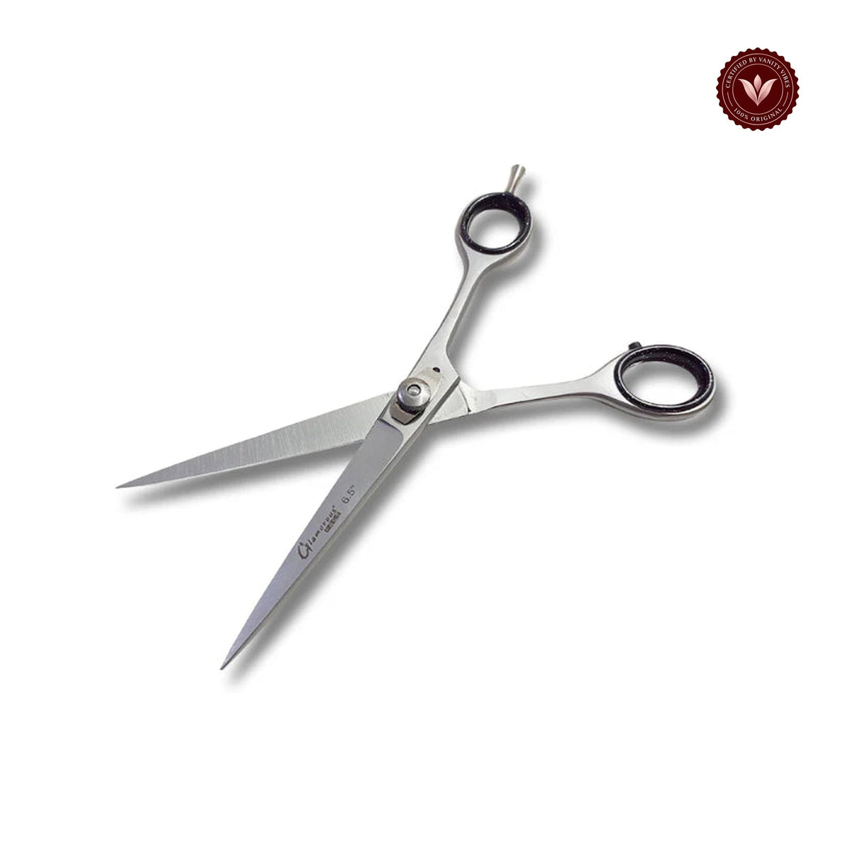 Glamorous Face Professional Hair Cutting Scissor, Hair Shears 6.5 inch (B) white-background product image with Vanity Vibes badge
