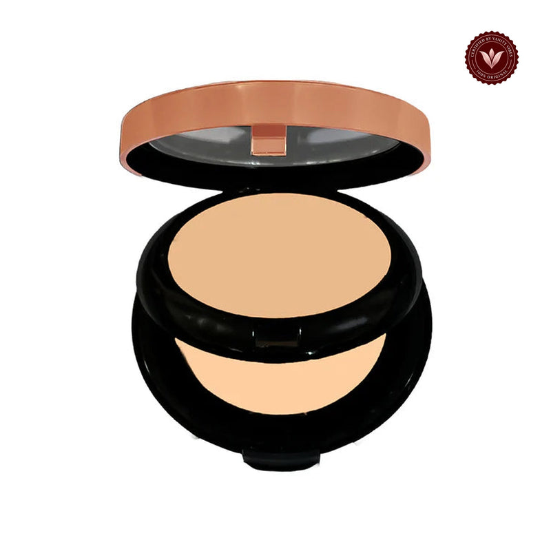 Glamorous Face Invisible Matte Long Lasting Double Compact Powder (Shade:01) white-background product image with Vanity Vibes badge