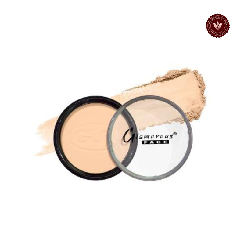 Glamorous Face Refill Pack Face Powder (Shade:02 Natural Beige)) white-background product image with Vanity Vibes badge