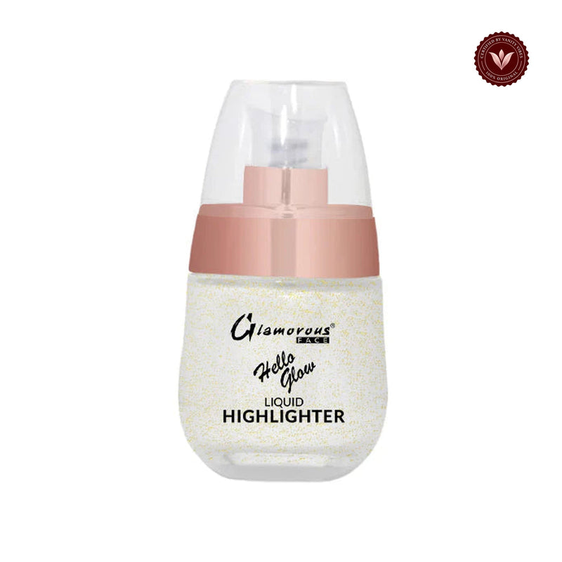 Glamorous Face Hello Glow Liquid Highlighter (Shade:02) white-background product image with Vanity Vibes badge