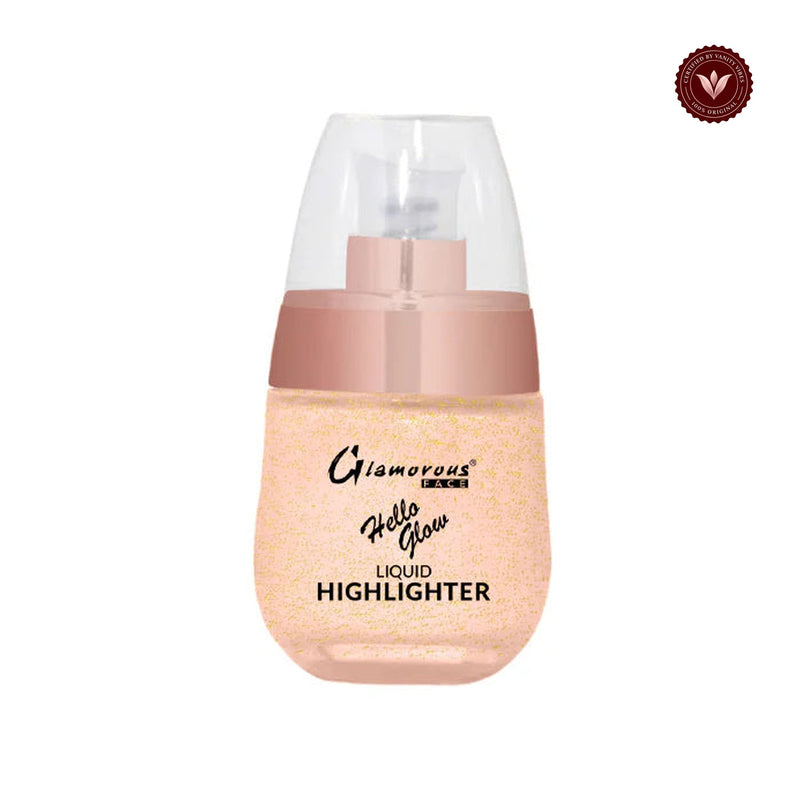 Glamorous Face Hello Glow Liquid Highlighter (Shade:06) white-background product image with Vanity Vibes badge