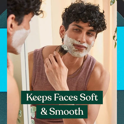 The Body Shop Cool & Calm Shaving Set – Maca Root & Aloe Shave Cream For Men 200ml, Maca Root & Aloe Post-Shave Gel 160ml & A Shaving Brush