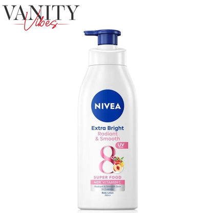 Nivea Extra Bright Radiant & Smooth 8 Super Food 40X Vitamin C Body Lotion UV Filter 380 ml