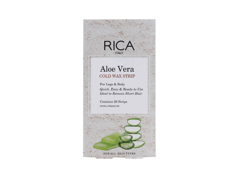 Rica Aloe Vera Cold Wax Strip (Pack Of 20Strip) All Skin Type