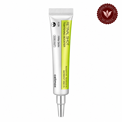 Celimax Retinol Shot Tightening Booster 15 ml Firming & Anti-Aging Care (K Beauty) — Vanity Vibes sealed product photo