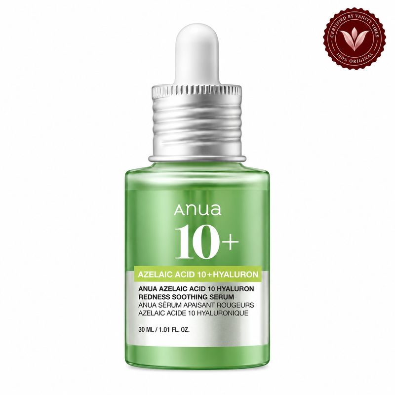 Anua Azelaic Acid 10% Hyaluron Redness Soothing Serum 30 ml Calms & Reduces Skin Redness (K Beauty) — Vanity Vibes sealed product photo