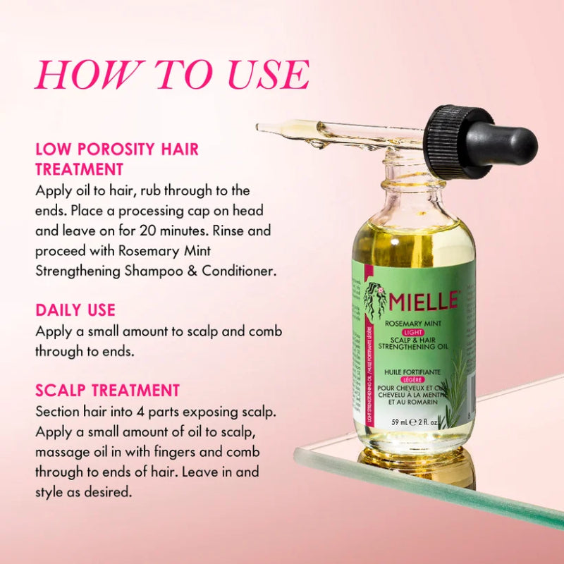 Mielle Rosemary Mint Light Scalp & Hair Strengthening Oil 59 ml