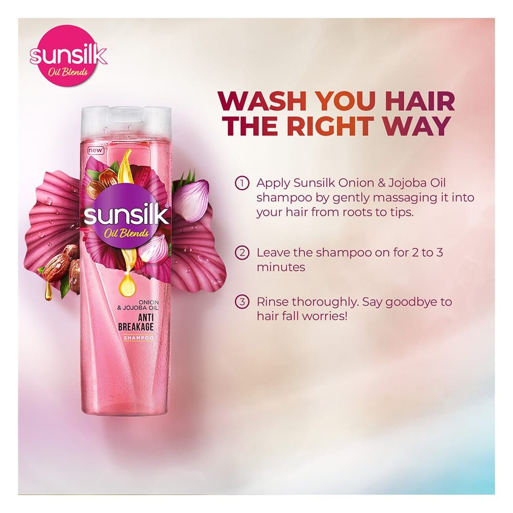 Sunsilk Oil Blends Anti Breakage Shampoo With Onion & Jojoba Oil 380ml