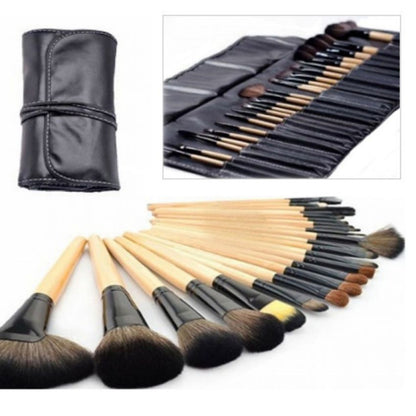 Glamorous Face 24 Piece Leather Brushset
