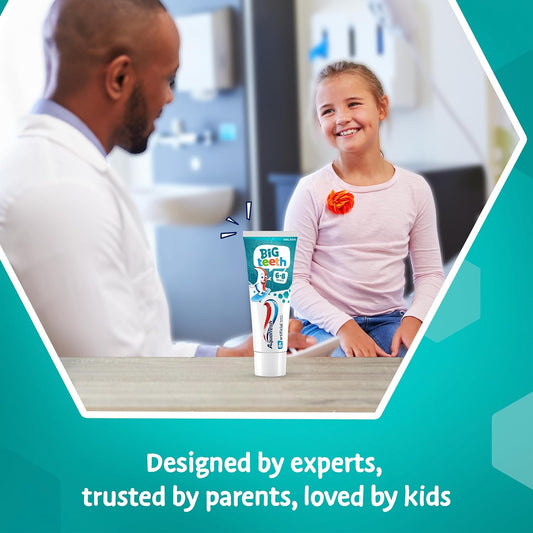 Aquafresh Big Teeth Kids Toothpaste 50ml 0% Artificial Flavours & Sweeteners, 24H Sugar Acid Protection (6 - 8 Years)