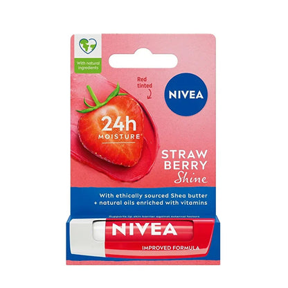 Nivea 24h Strawberry Shine Lip Balm 4.8g