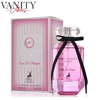 Alhambra Pink Shimmer Secret Perfume for Women 100ml Long-Lasting Feminine & Glamorous Fragrance