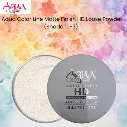 Aqua Color Line Matte Finish HD Loose Powder (Shade:TL-3)
