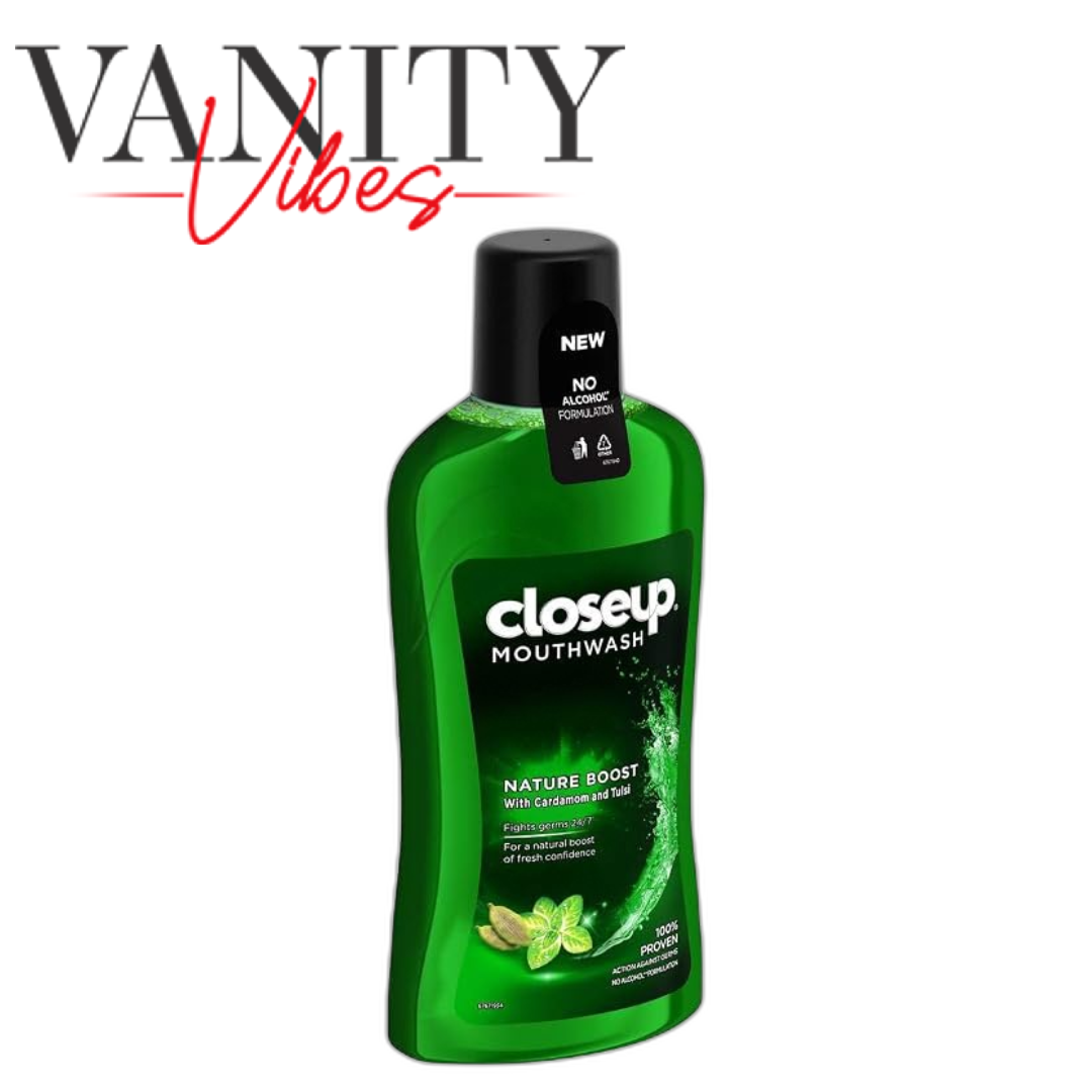 Closeup Nature Boost Mouthwash 500ml - Fresh Breath Daily Oral Care