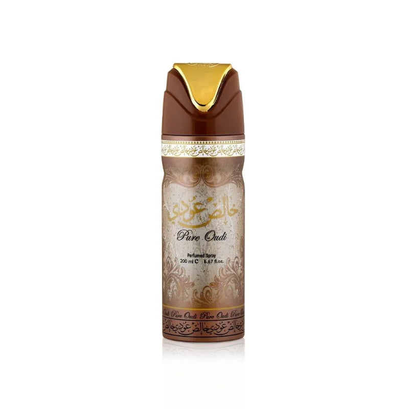 Lattafa Pure Oudi Deodorant Spray 200ml – Long Lasting Rich Oud Fragrance for Men & Women