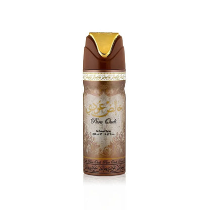 Lattafa Pure Oudi Deodorant Spray 200ml – Long Lasting Rich Oud Fragrance for Men & Women