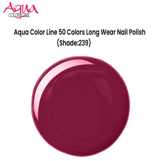 Aqua Color Line 50 Colors Long Wear Nail Polish (Shade:239)