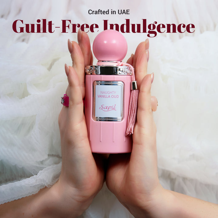 Sapil Naughty Vanilla Oud Eau de Parfum for Men & Women 100ml - Long Lasting Sweet Vanilla Oud Fragrance Perfume with Warm Or