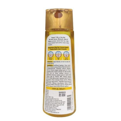 Emami 7 in 1 Mustard Hair Oil 100ml - Nourishing Hair Care Oil for Strong, Thick, Smooth & Healthy Hair Growth & Daily Use