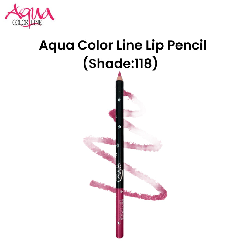 Aqua Color Line Lip Pencil (Shade:118)