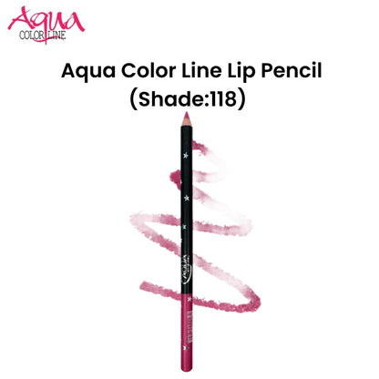 Aqua Color Line Lip Pencil (Shade:118)