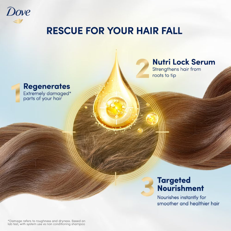 Dove Ultra Care Hair Fall Rescue Shampoo for Weak & Fragile Hair 680ml - Strengthening Hair Care Shampoo for Reduced Hair Fal