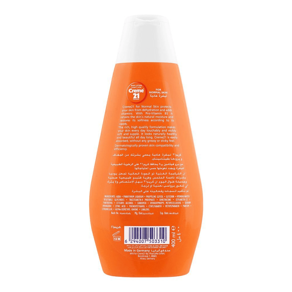 Creme 21 Germany Body Lotion For Normal Skin 400ml