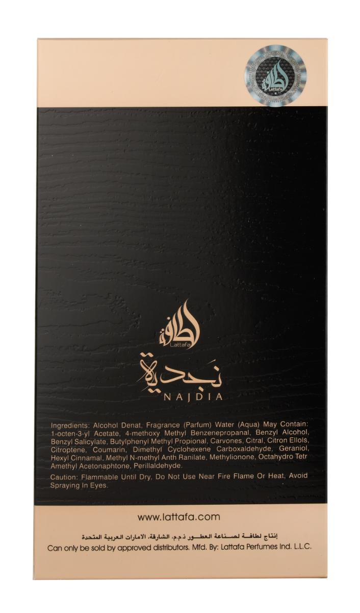 Aris Perfumes Najdia Gold 100ml by Lattafa