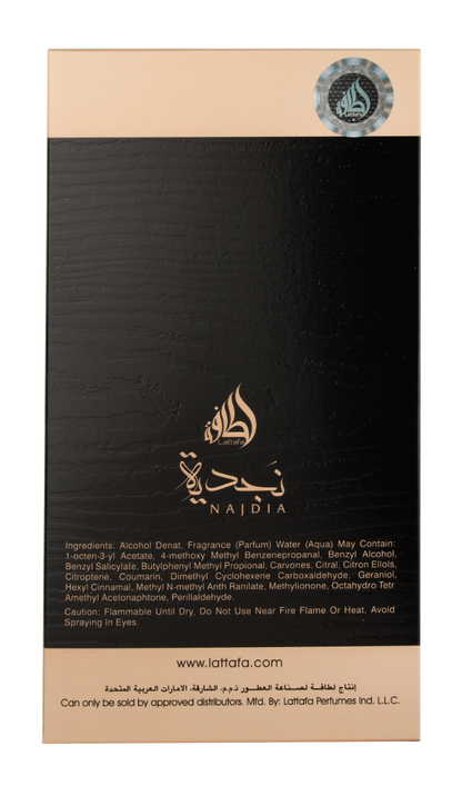 Aris Perfumes Najdia Gold 100ml by Lattafa