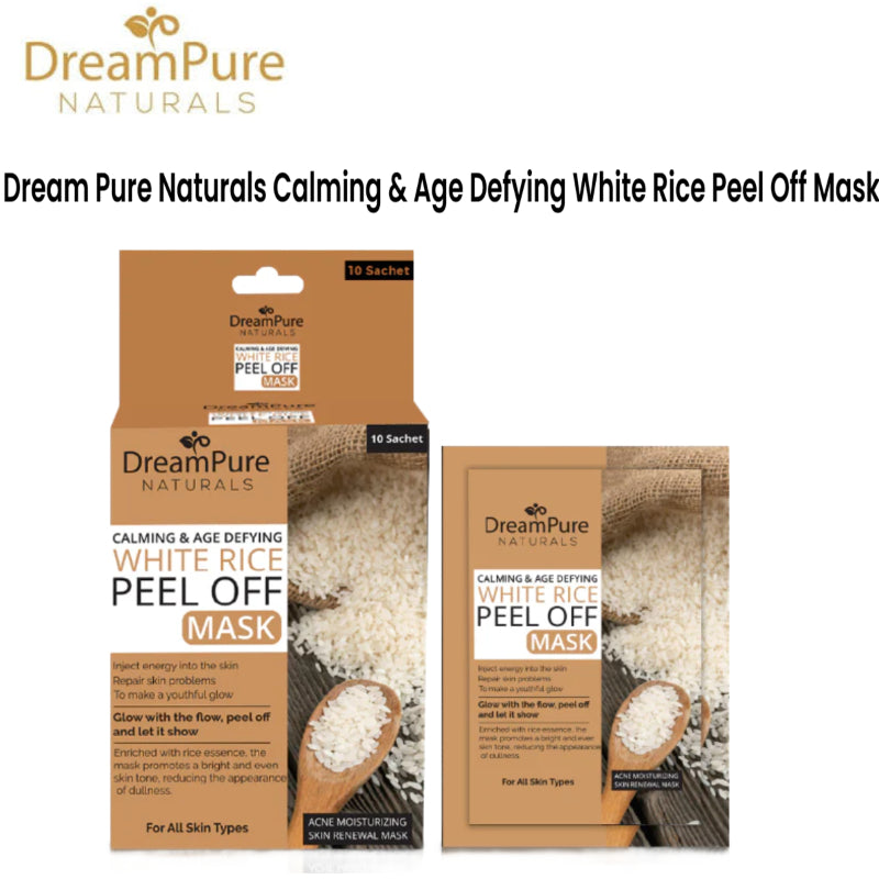 Dream Pure Naturals Calming & Age Defying White Rice Peel Off Mask (10 Sachet)