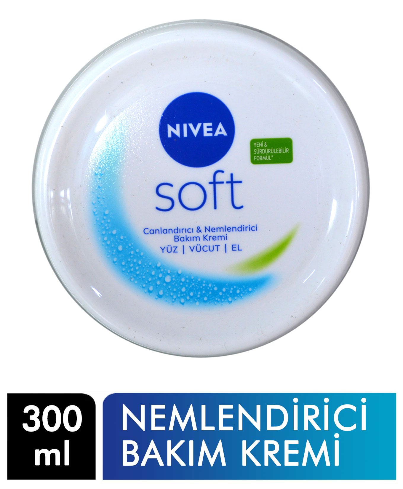 Nivea Soft Canlandırıcı & Nemlendirici Bakım Kremi 300ml - Refreshing Moisturizing Cream for Soft, Smooth Skin