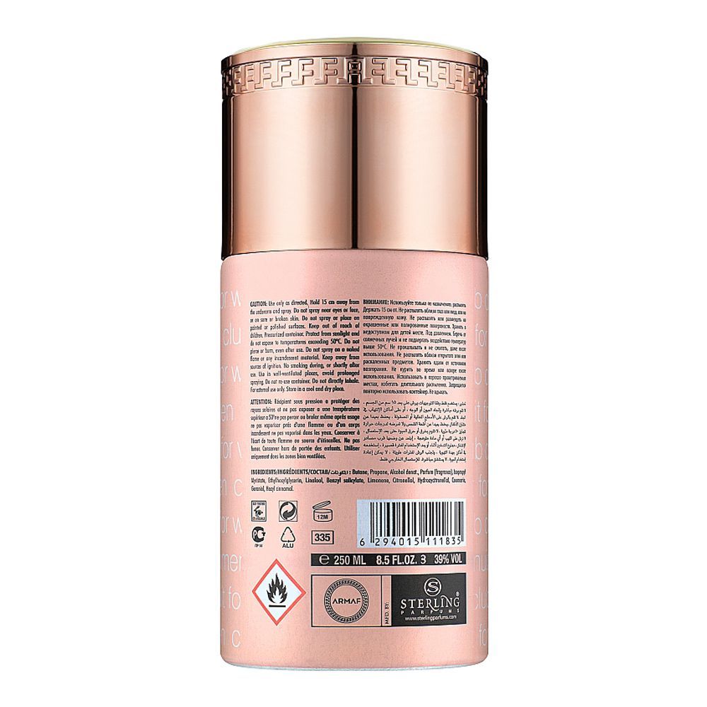 Armaf Club De Nuit Woman Perfumed Body Spray 250ml Long-Lasting Elegant & Feminine Fragrance