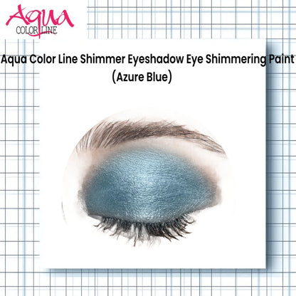 Aqua Color Line Shimmer Eyeshadow Eye Shimmering Paint (Azure Blue)