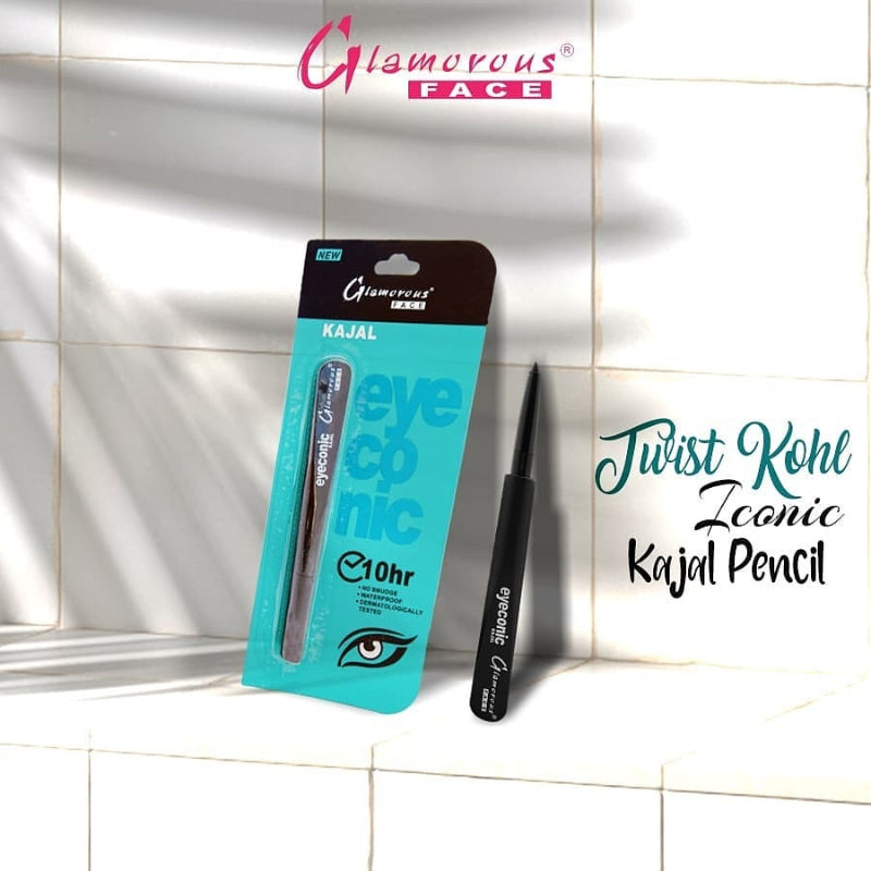 Glamorous Face Twist Kohl Eyeliner Iconic Pencil (BLACK)